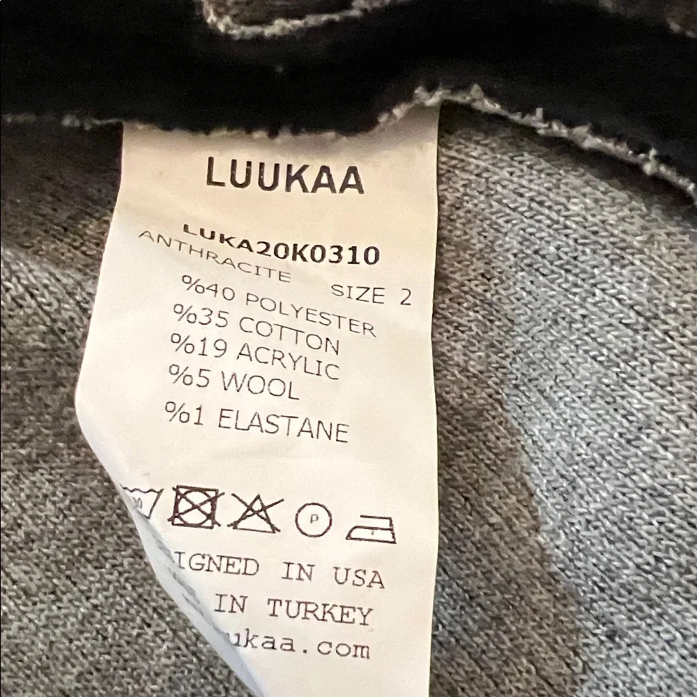 Luukaa Black Sweater Coat with High Collar Size 10 - Picture 10 of 10